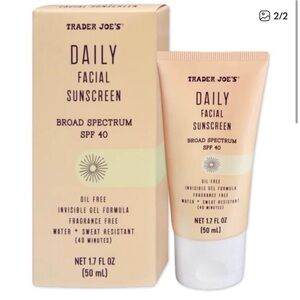 Trader Joe’s daily Facial Sunscreen SPF 40